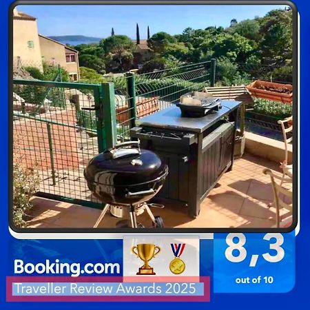 Cavalaire Vue Mer Au Loin Maisonnette Tout Equipee Pour 4 Personnes Avec Piscine Clim Wifi Velos Tv Barbecues エクステリア 写真