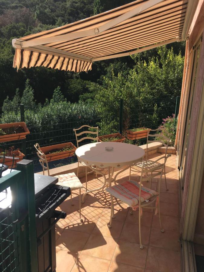 Cavalaire Vue Mer Au Loin Maisonnette Tout Equipee Pour 4 Personnes Avec Piscine Clim Wifi Velos Tv Barbecues エクステリア 写真