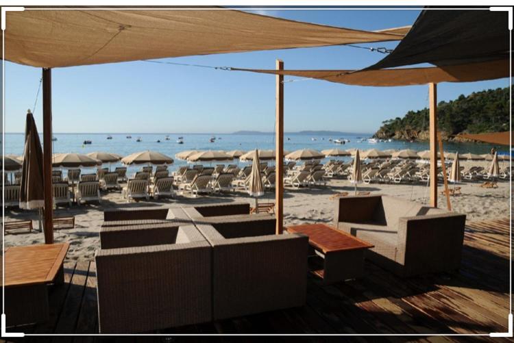 Cavalaire Vue Mer Au Loin Maisonnette Tout Equipee Pour 4 Personnes Avec Piscine Clim Wifi Velos Tv Barbecues エクステリア 写真